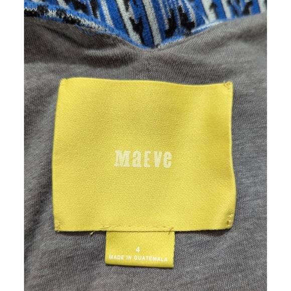 Maeve Anthropologie sz 4 Lazuli Dress Fit & Flare knit sleeveless tank blue 3944 - Picture 5 of 6